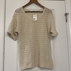 NWT H&M Crochet Short Sleeve Sweater